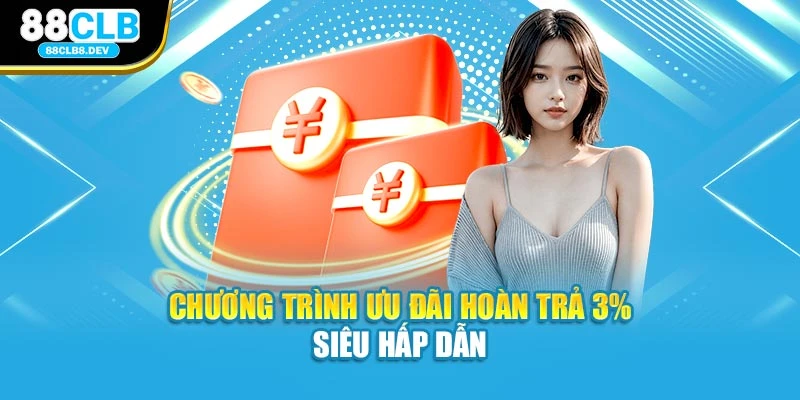 Chương trình ưu đãi hoàn trả 3%  siêu hấp dẫn