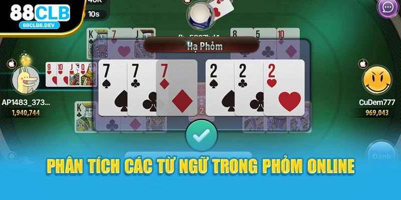Phân tích các từ ngữ trong phỏm online